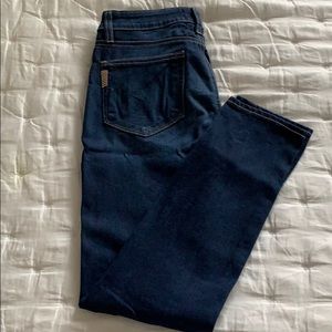 Paige Skyline Ankle Peg Jeans Dark Blue